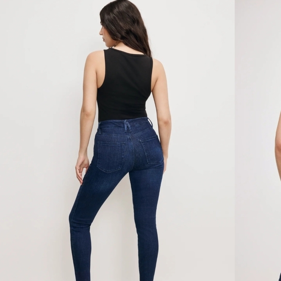 Good American Indigo High-Rise Skinny Jeans - Picture 5 of 10